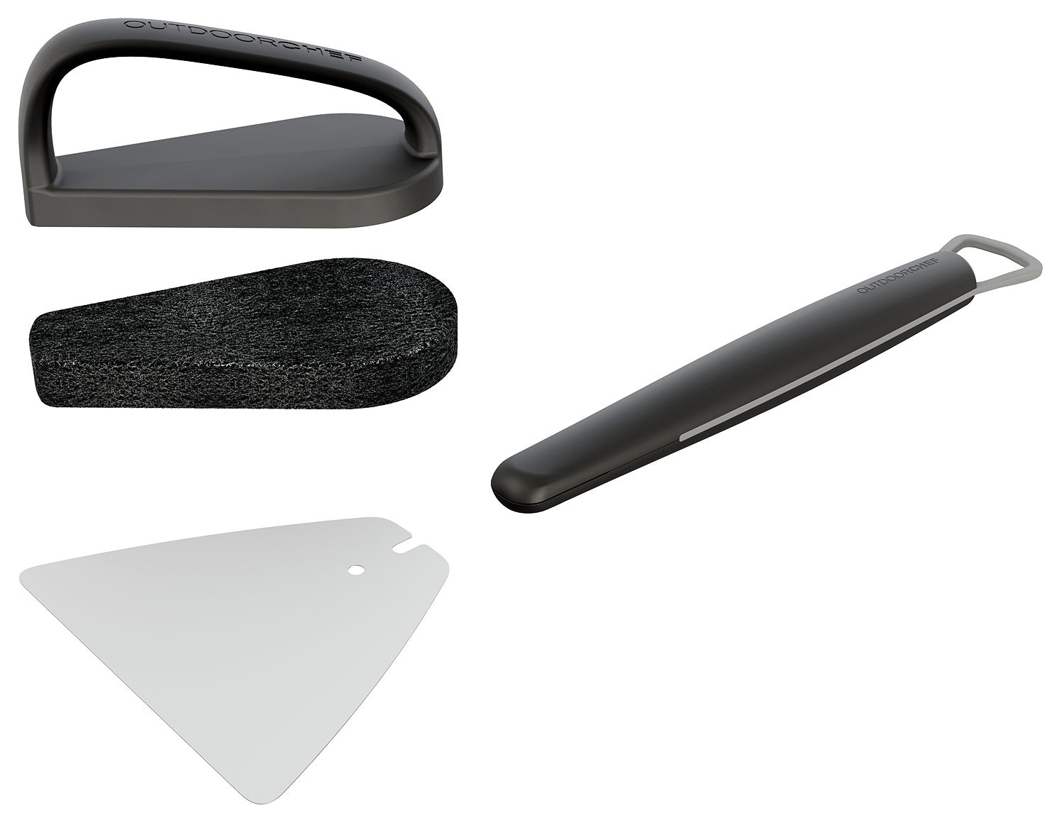 Plancha rengjøringssett rustfritt stål Outdoorchef bakside