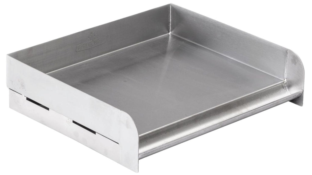Plancha rustfritt stål 32 x 28 cm grillplate forfra