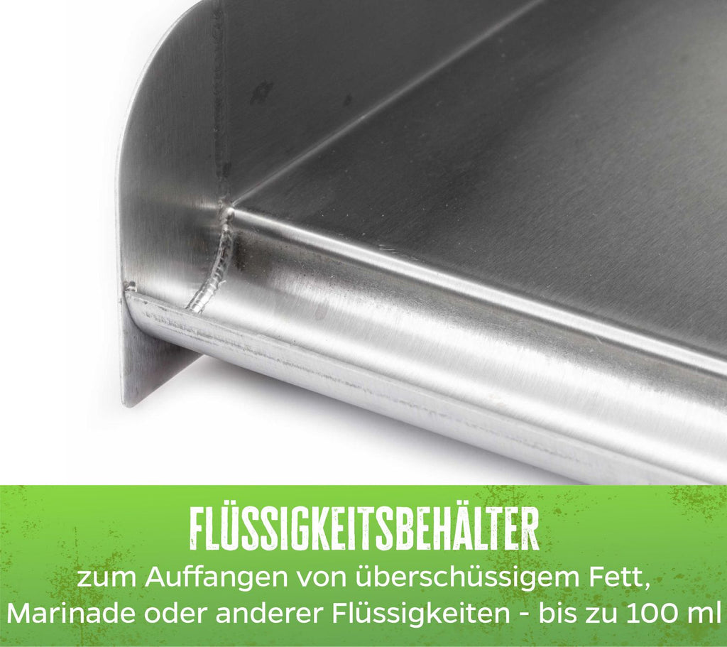 Plancha rustfritt stål M 41 x 28 cm grillplate - Grillfürst