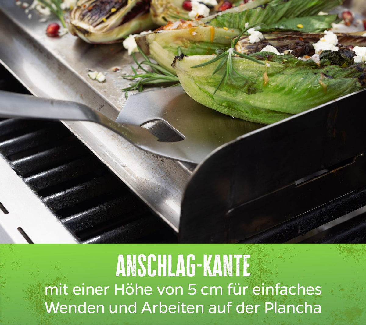 Plancha rustfritt stål M 41 x 28 cm grillplate - Grillfürst