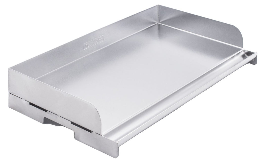 Plancha rustfritt stål XL 50 x 28 cm grillplate forfra