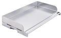 Plancha rustfritt stål XL 50 x 28 cm grillplate forfra