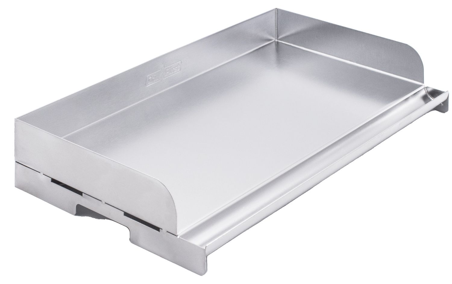 Plancha rustfritt stål XL 50 x 28 cm grillplate forfra