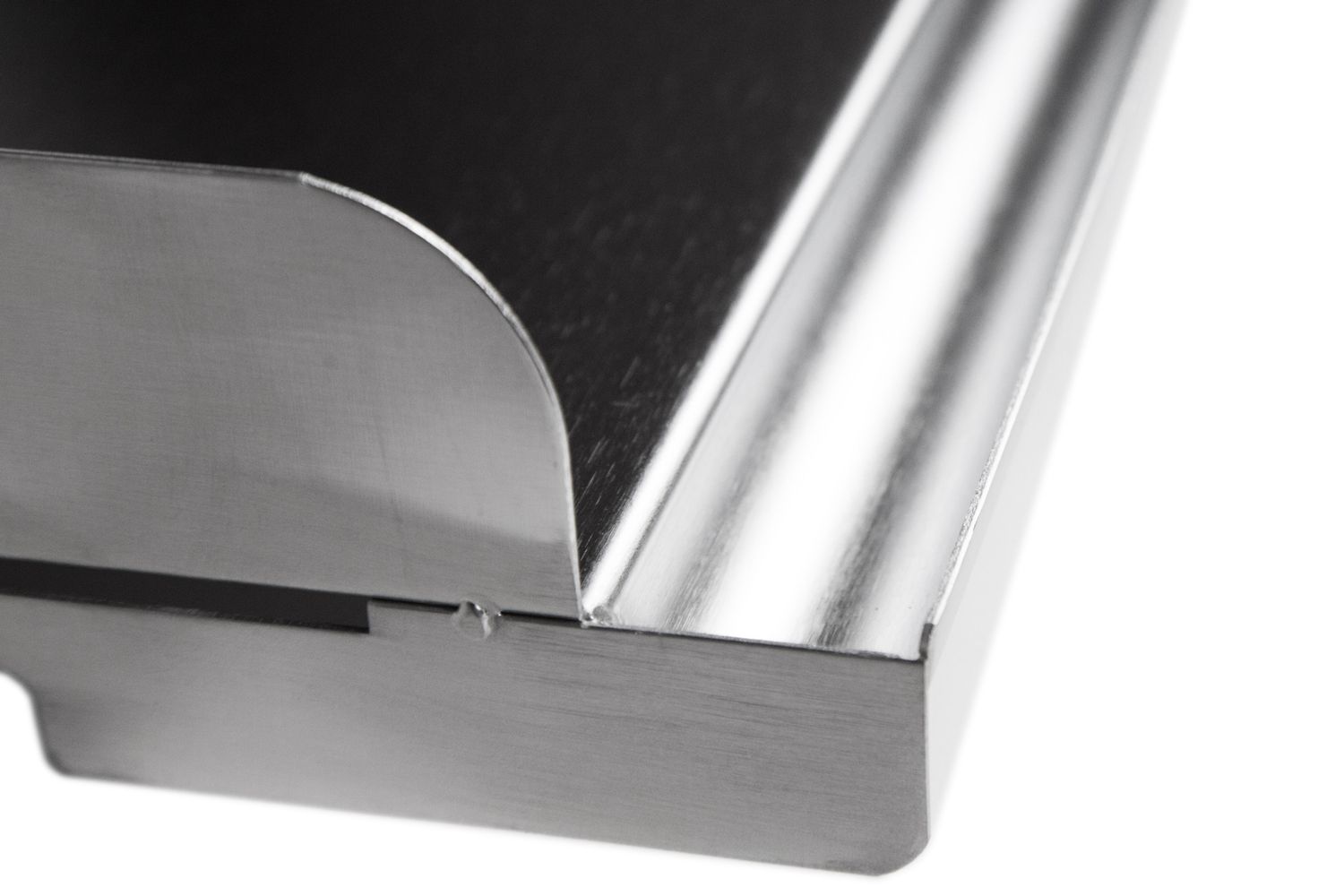 Plancha rustfritt stål XL 50 x 28 cm grillplate i bruk med mat