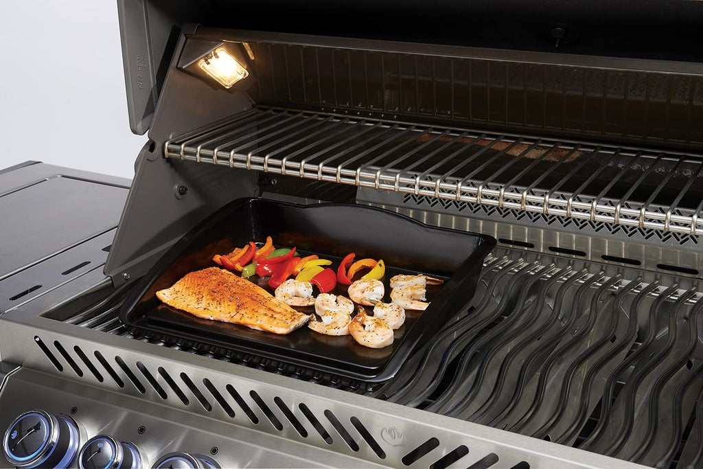 Bakside av Plancha støpejern emaljert 38 x 29,5 cm - Napoleon