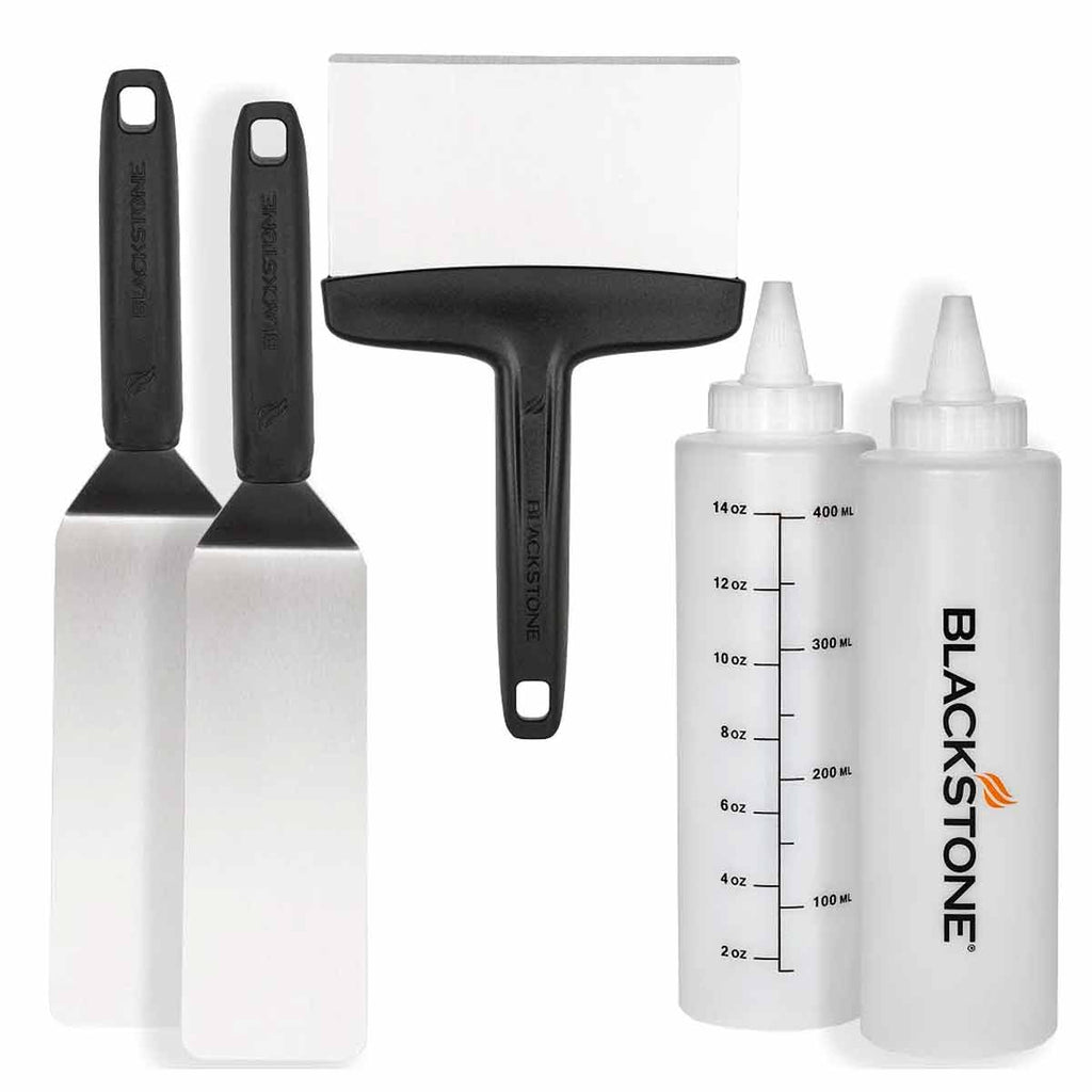 Plancha tilbehørssett 5-delt for grillplate - Blackstone forfra
