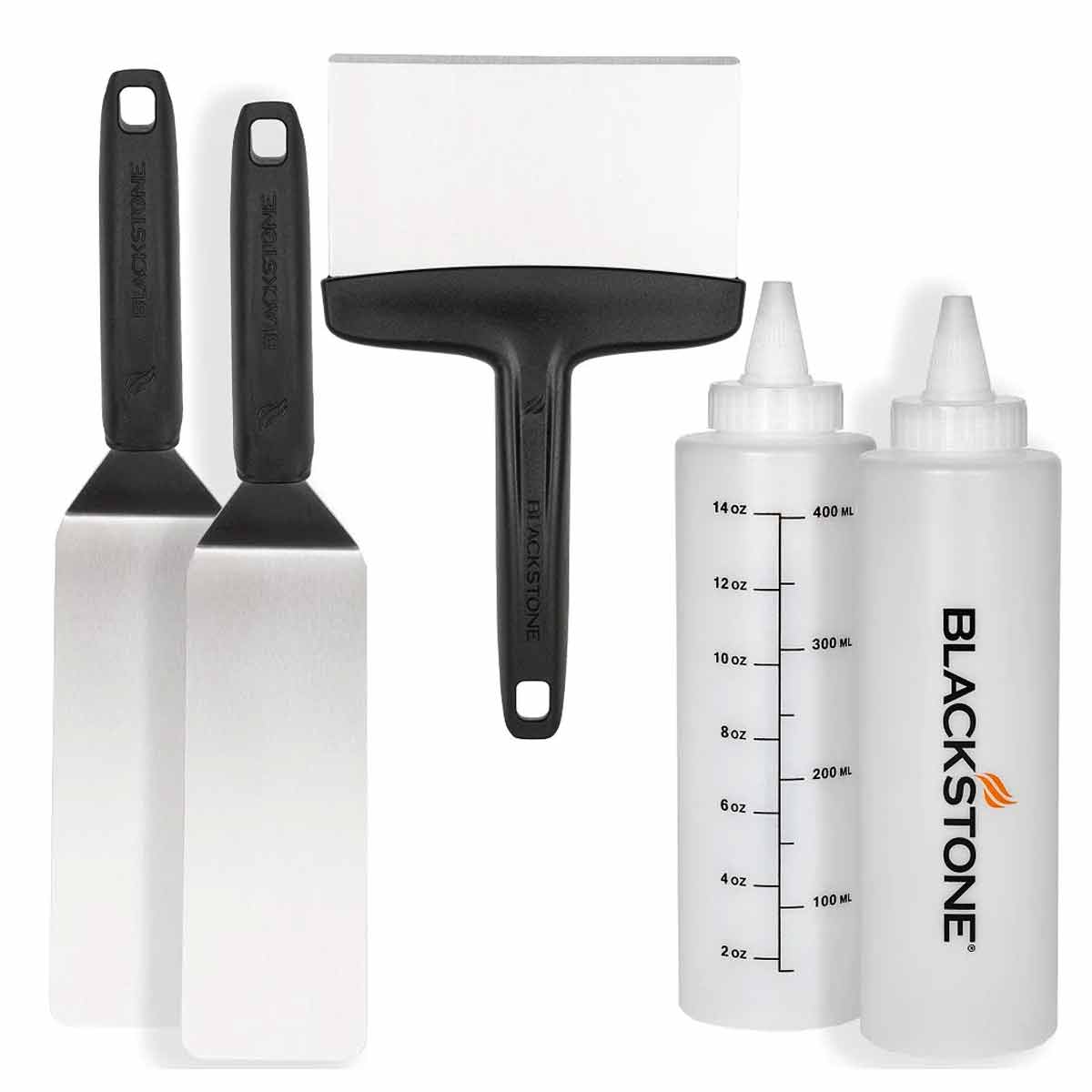 Plancha tilbehørssett 5-delt for grillplate - Blackstone forfra