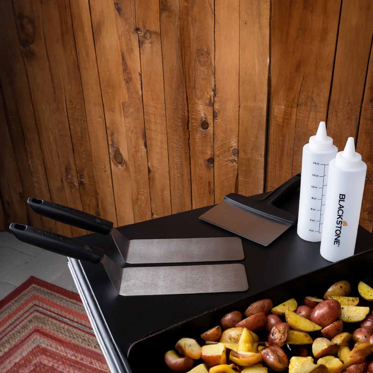 Plancha tilbehørssett 5-delt for grillplate - Blackstone bakside