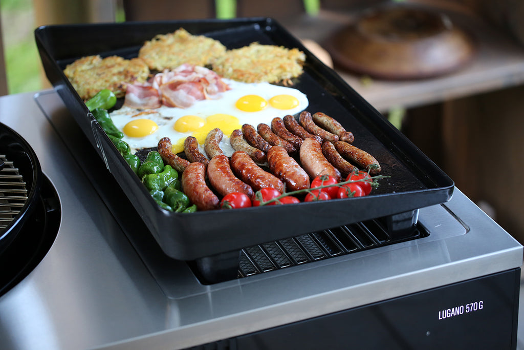 Plancha XL støpejern for Blazing/Cooking Zone 63x38 cm - Outdoorchef bakside
