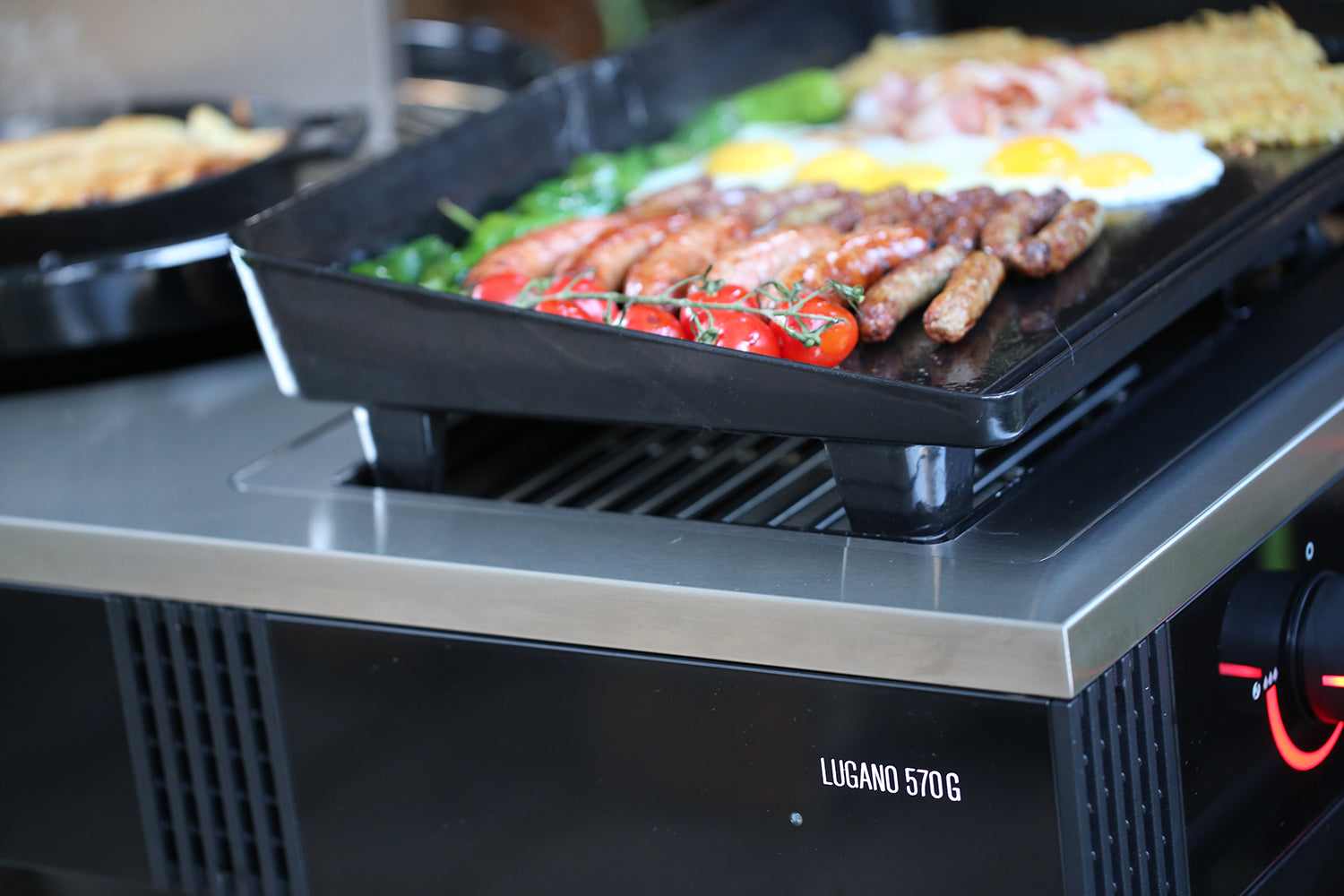 Nærbilde av overflaten på Plancha XL støpejern for Blazing/Cooking Zone 63x38 cm - Outdoorchef