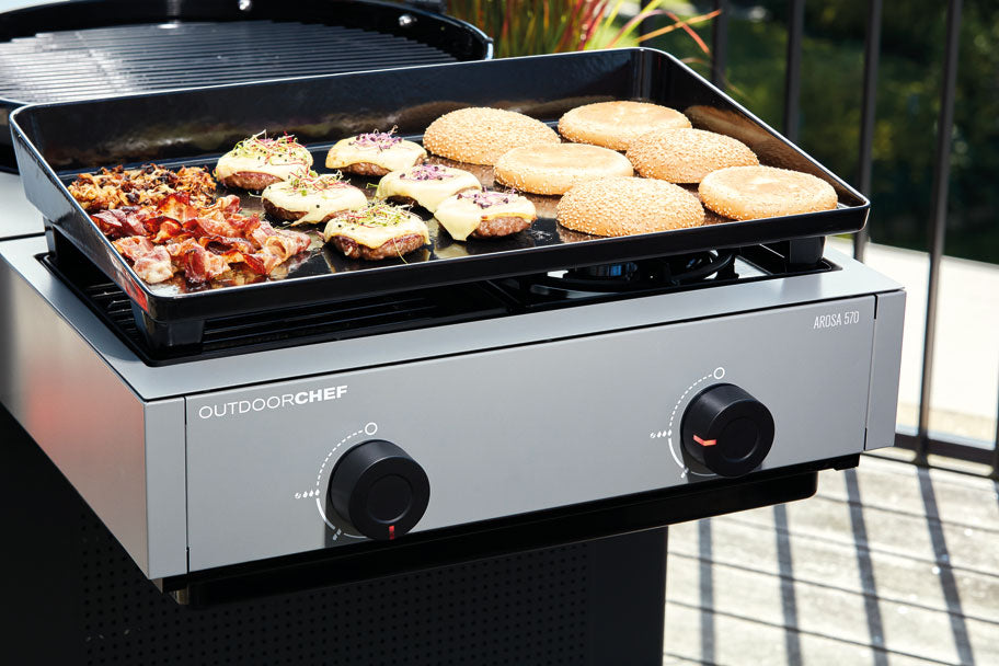 Plancha XL støpejern for Blazing/Cooking Zone 63x38 cm - Outdoorchef på utendørs kjøkken