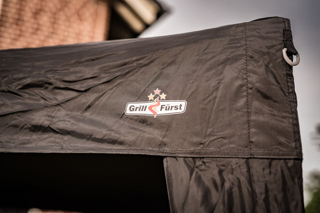 Pop-up grillpaviljong 3x3 m med røykventil Grillfürst detalj av tak