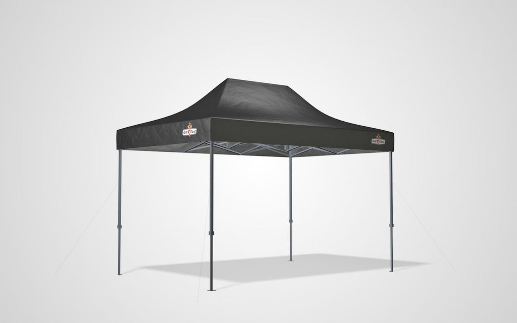 Pop-up grillpaviljong 4,5 x 3 m vanntett tak Grillfürst sikring med plugger