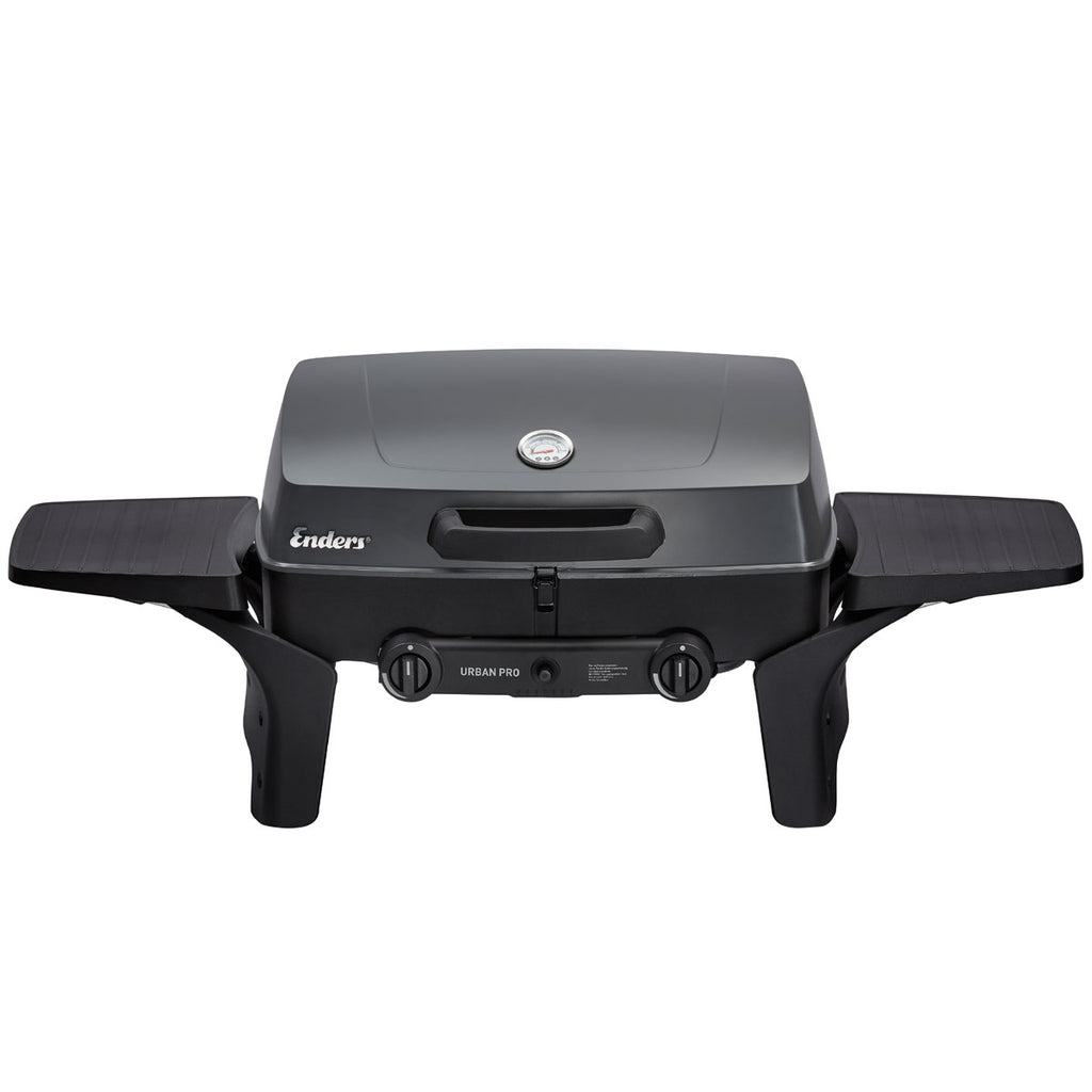 Portabel gassgrill Urban Pro 2 brennere aluminiumsstøp Enders forfra