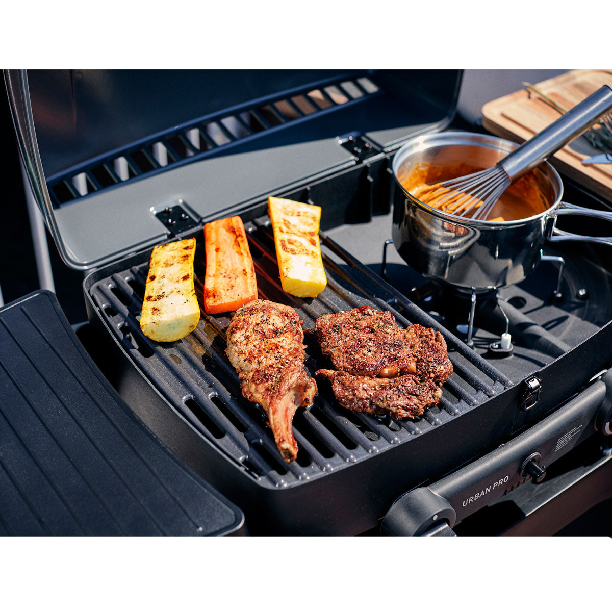 Grillflate på Portabel gassgrill Urban Pro 2 brennere aluminiumsstøp Enders