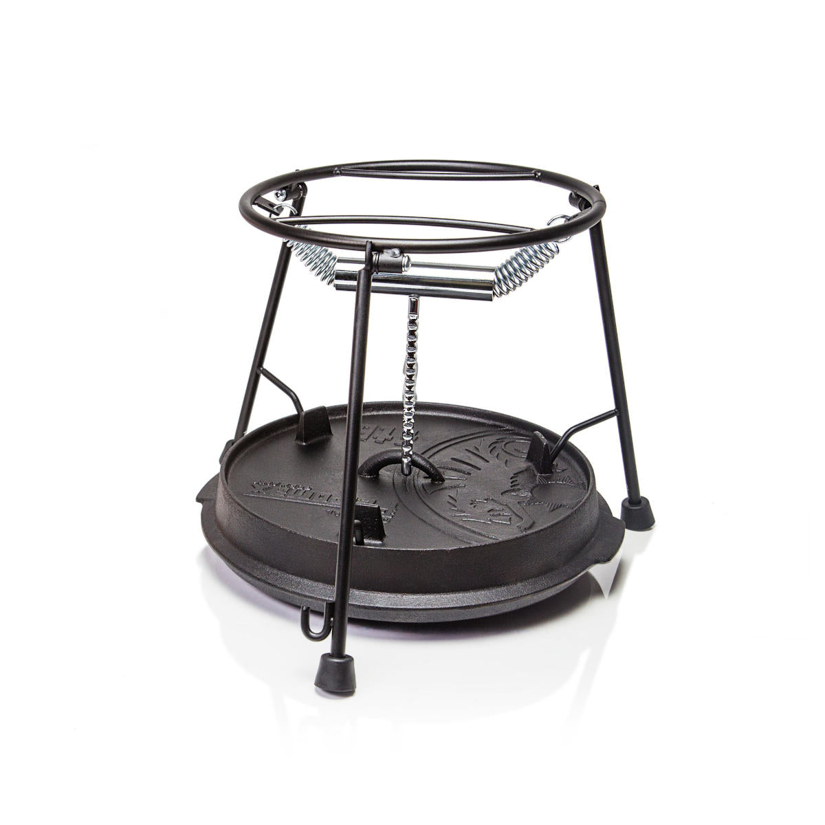 Pro-ft sett 3-delt lokkeholder kullskål grillrist - Petromax bakside