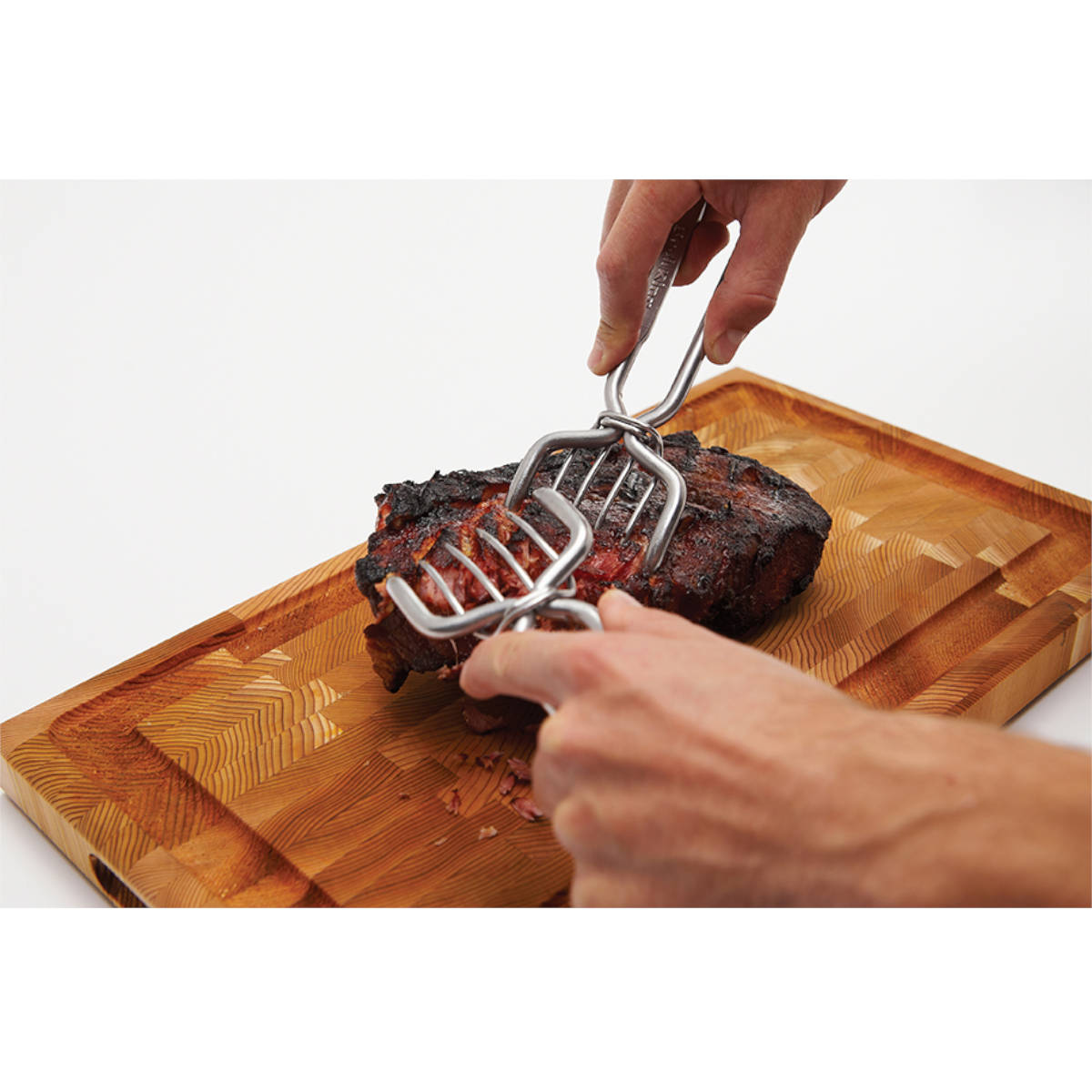 Pulled pork gafler 2-delt rustfritt stål Broil King bakside