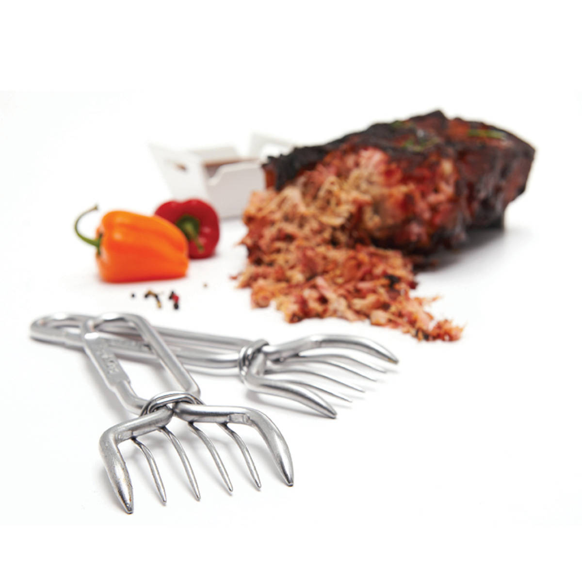 Pulled pork gafler 2-delt rustfritt stål Broil King detalj