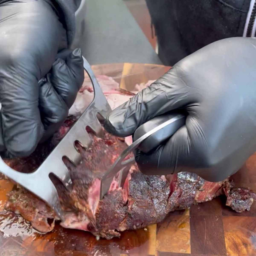 Pulled pork klør for kjøttdeling - The Bastard nærbilde av håndtak