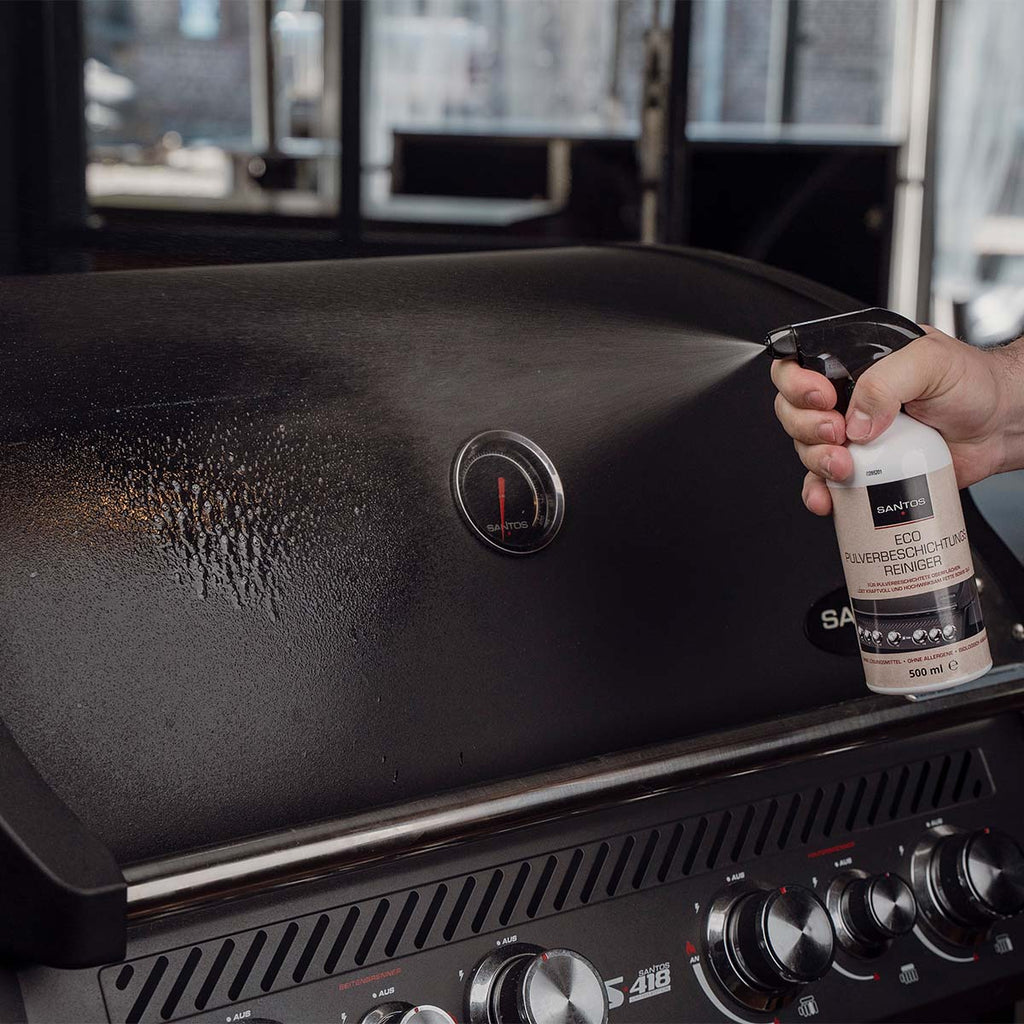 Pulverlakkrengjøring for grill 500 ml - SANTOS detalj av flaske