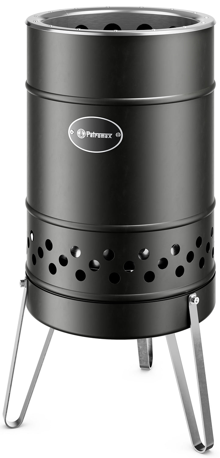 Pyron ildtønne Black Edition rustfritt stål 44,5 cm forfra