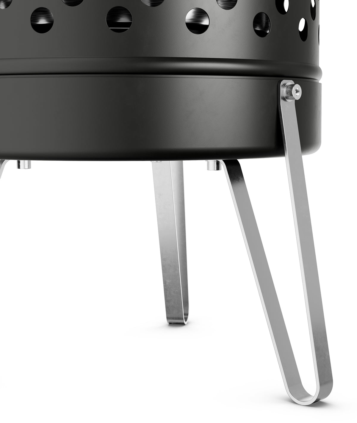 Detalj av Pyron ildtønne Black Edition rustfritt stål 44,5 cm