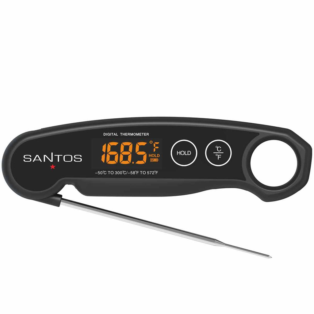 Rapid-Read BBQ-termometer digitalt med LED - SANTOS bakside med magnet