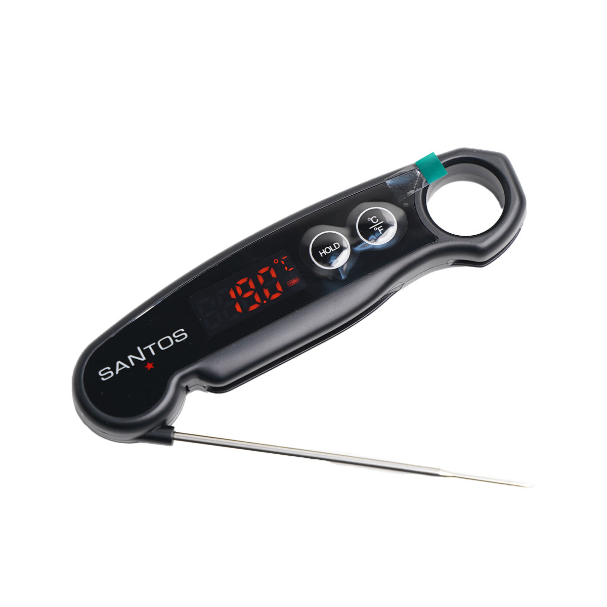 Rapid-Read BBQ-termometer digitalt med LED - SANTOS i bruk på grill