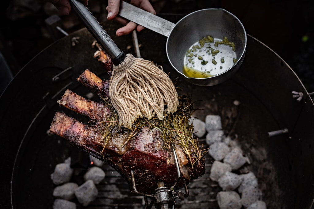 Reservehode med bomullsmopp for marinadepensel - Grillfürst bakside