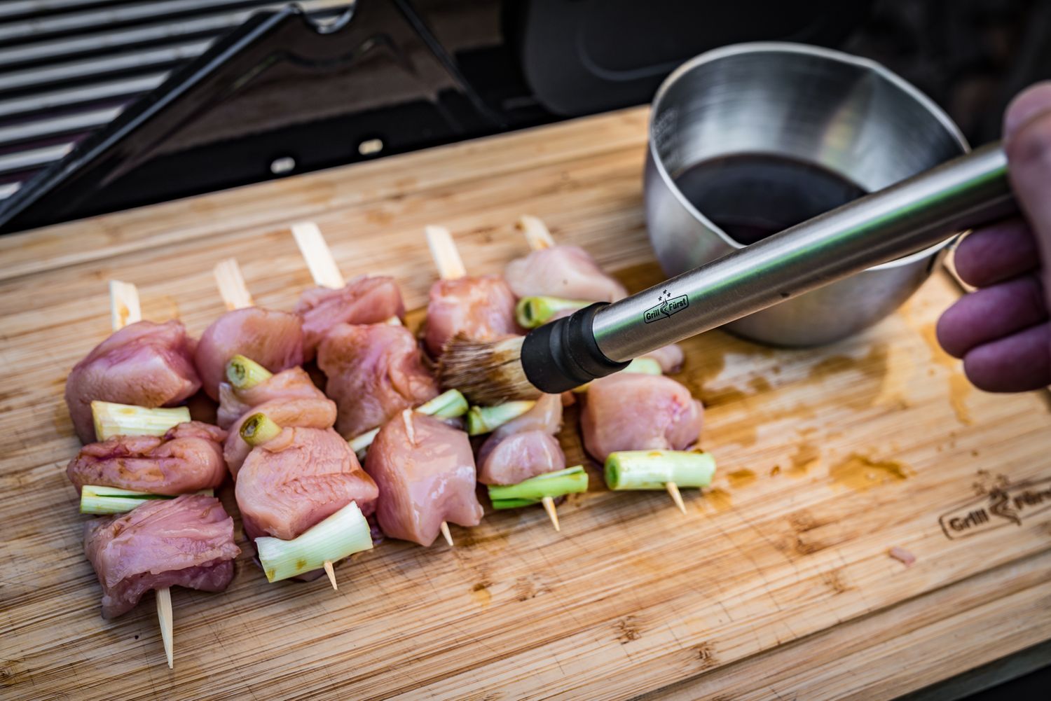 Reservehode med nylonbørster for marinadepensel - Grillfürst nærbilde