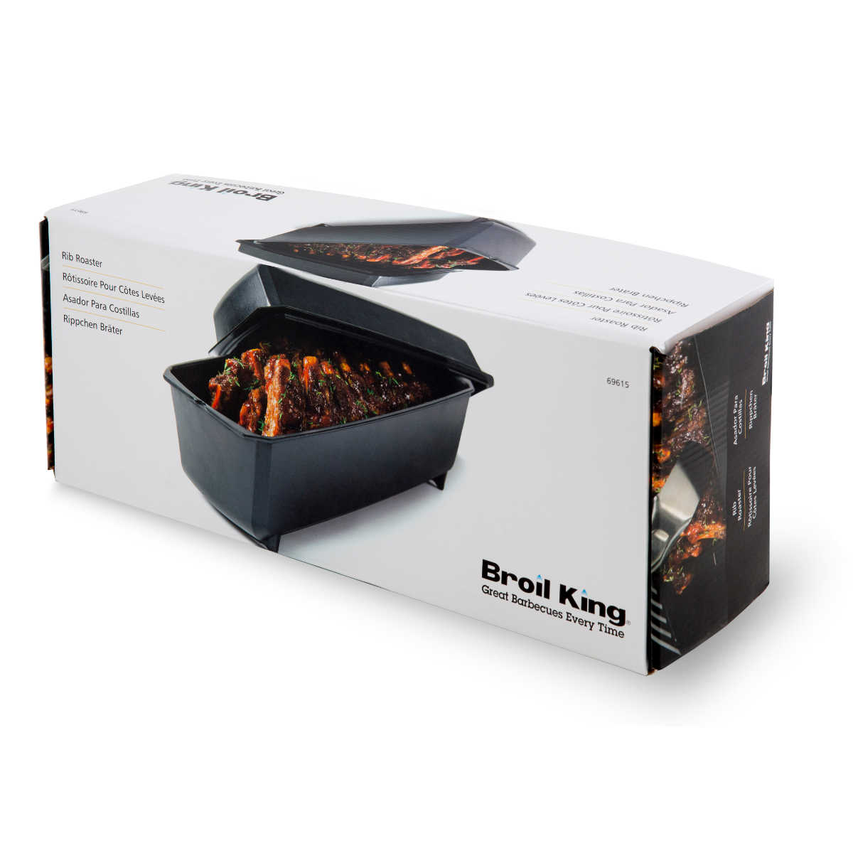Rib Roaster støpejern 40 x 14 x 10 cm Broil King detalj bakside
