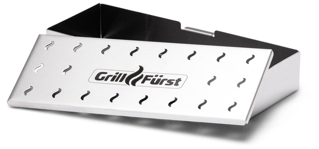 Røykboks rustfritt stål 22,5 cm - Grillfürst på grillrist