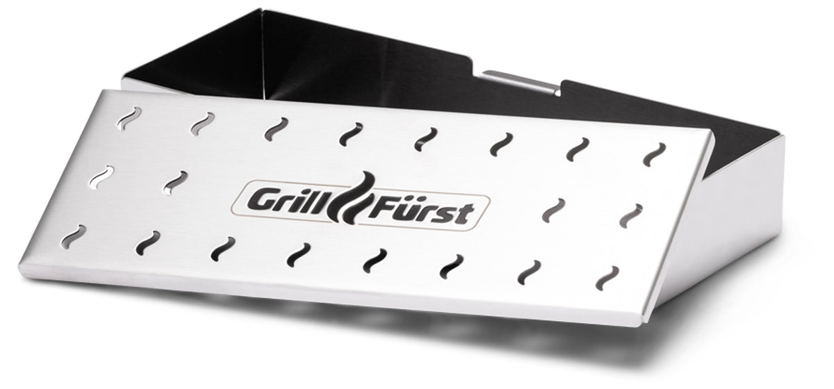 Røykboks rustfritt stål 22,5 cm - Grillfürst på grillrist