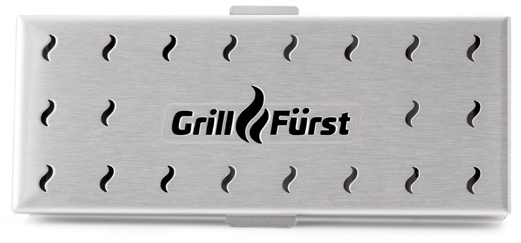 Røykboks rustfritt stål 22,5 cm - Grillfürst underbunn perforering