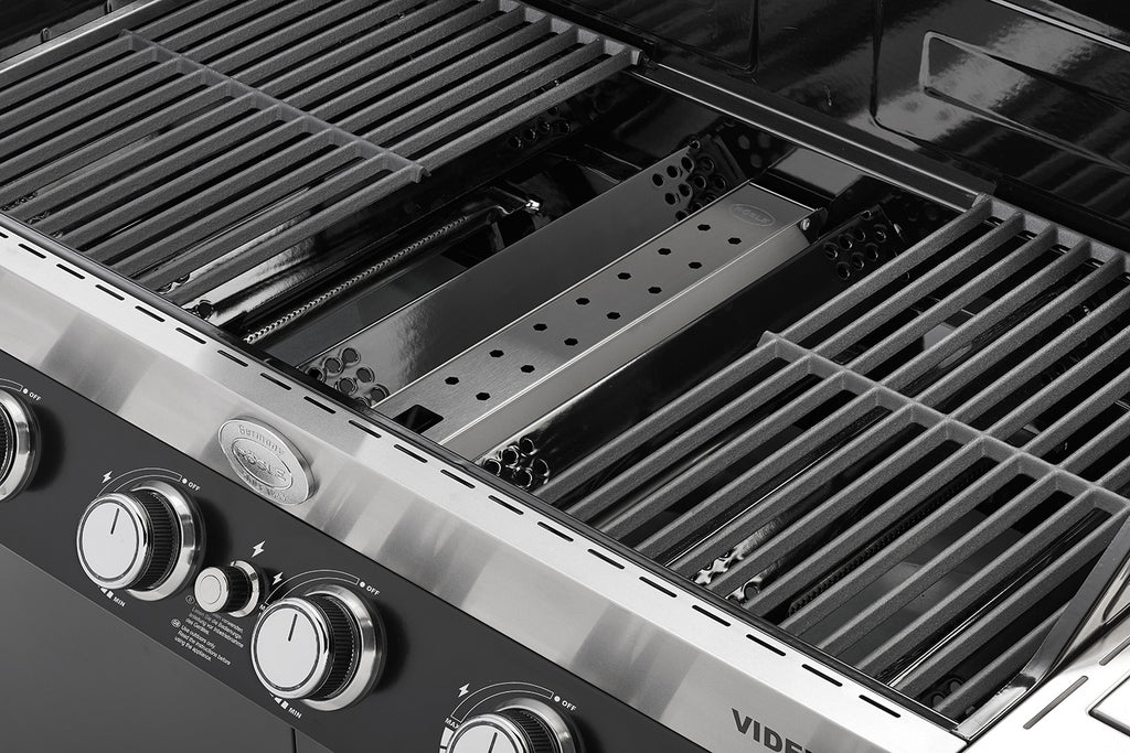 Røykboks rustfritt stål for Allflame / Videro gassgrill bakside