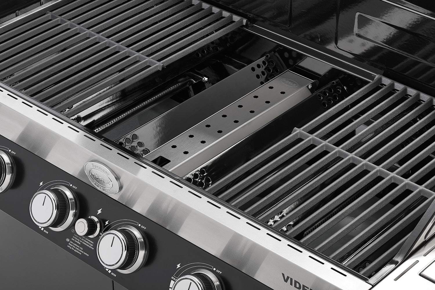 Røykboks rustfritt stål for Allflame / Videro gassgrill bakside