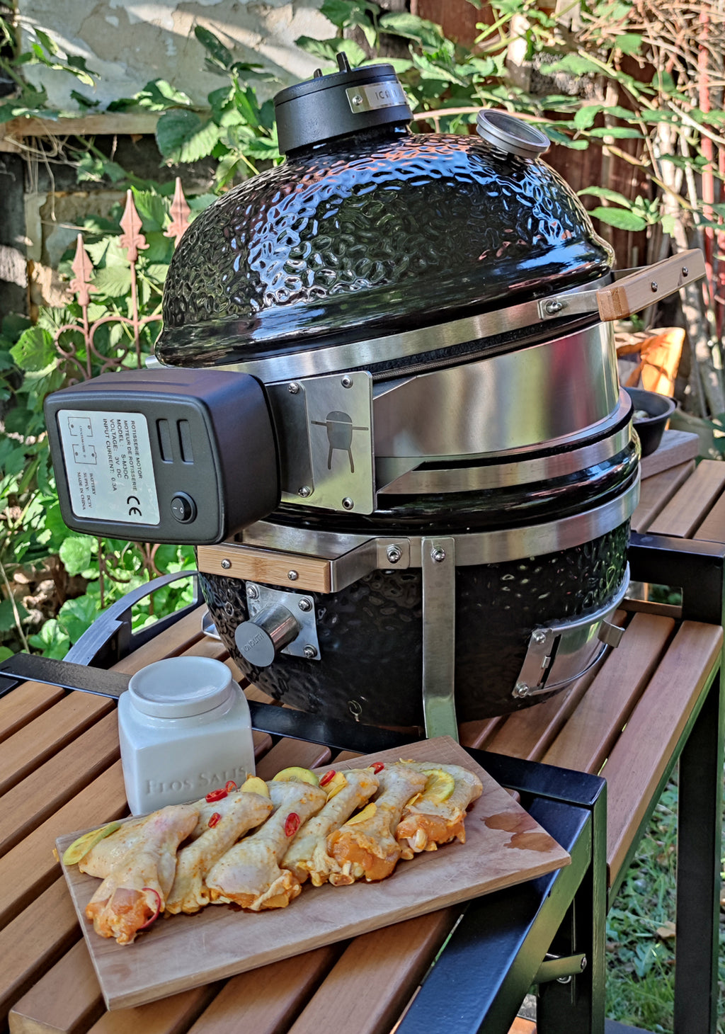 Rotisserie / dreiespidd sett rustfritt stål for ICON / JUNIOR - Monolith batteridrevet motor