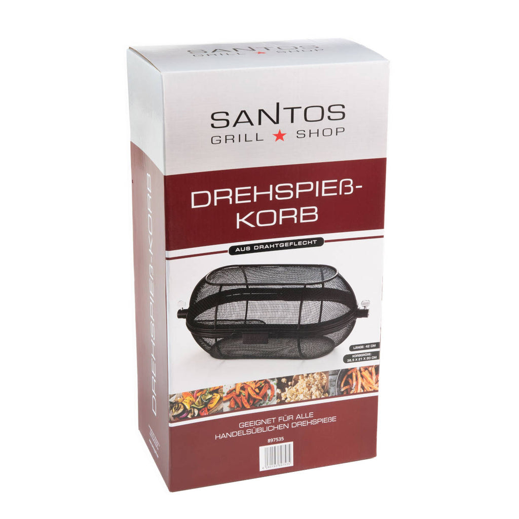 Rotisserie grillkurv rund for dreiespidd - SANTOS komplett sett