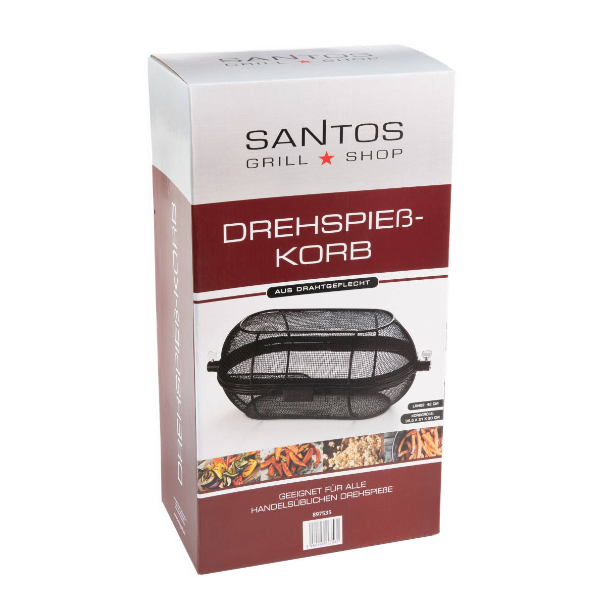 Rotisserie grillkurv rund for dreiespidd - SANTOS komplett sett