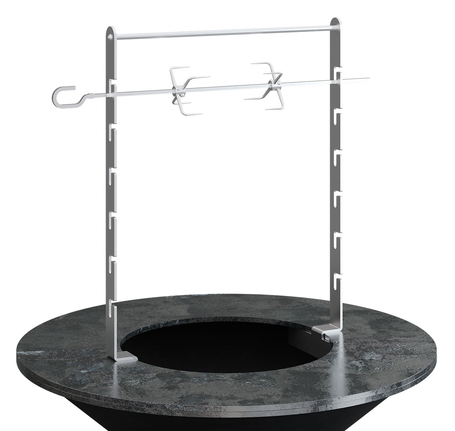 Rotisserie-sett for 85 og 100 cm feuerplatte - OFYR forfra