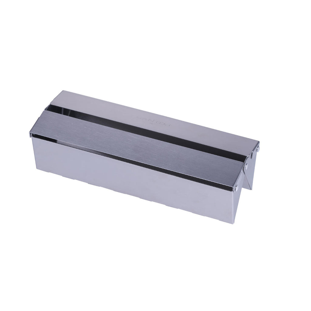 Røykboks for gassgrill 25x8,6 cm rustfritt stål - SANTOS forfra