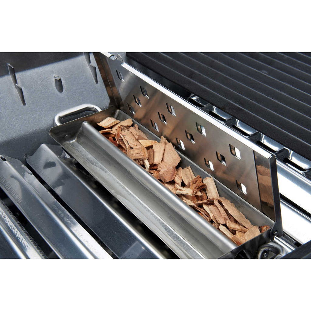 Montert Røykboks Premium 29,5 x 11,5 cm rustfritt stål - Broil King på grill