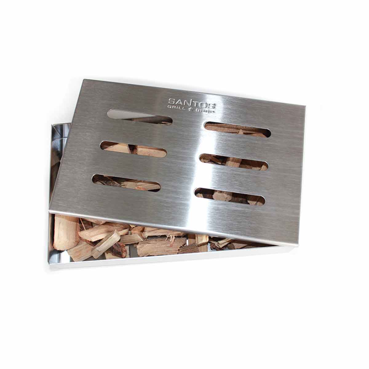 Montert Røykboks rustfritt stål 21 x 13 x 3,4 cm - SANTOS på grill