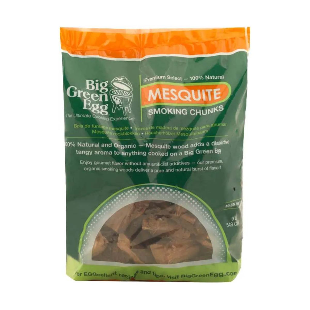 Røykchunks mesquite - Big Green Egg forfra