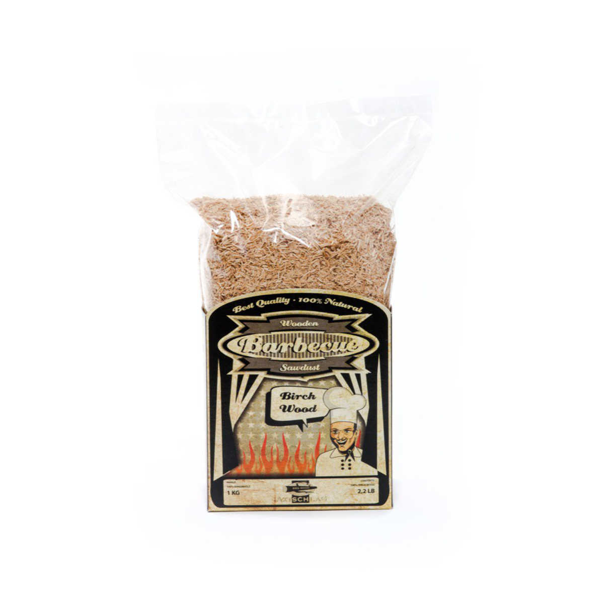 Røykemel bjørk 1 kg - Axtschlag pakning for grilling