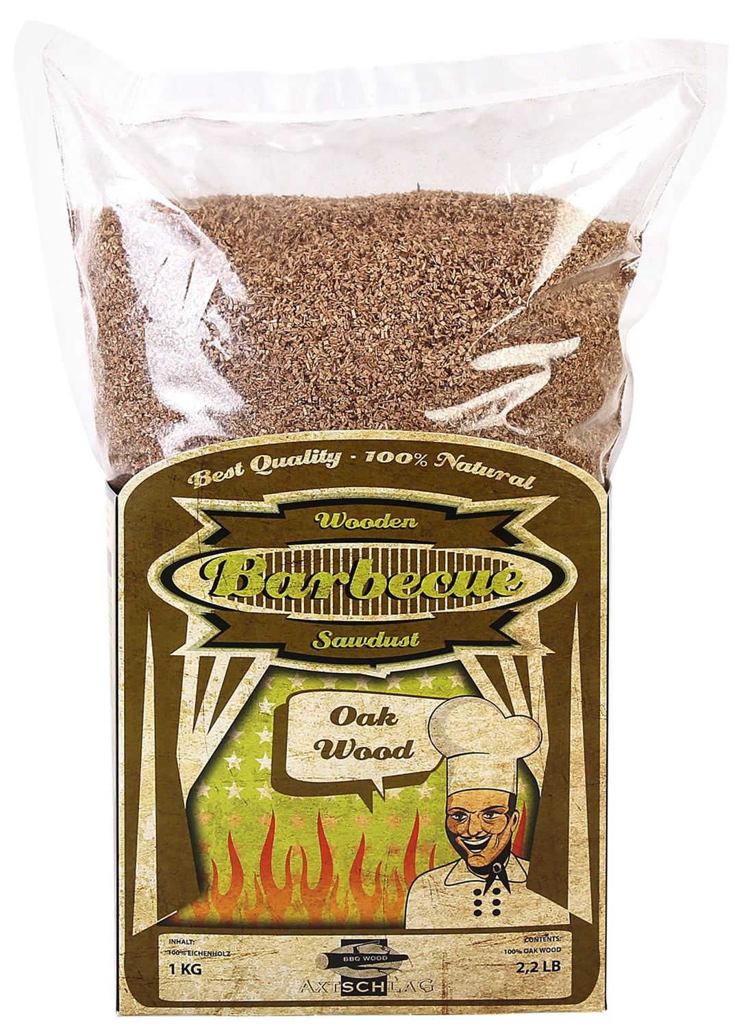 Røykemel eik 1 kg - Axtschlag for kraftig røkaroma