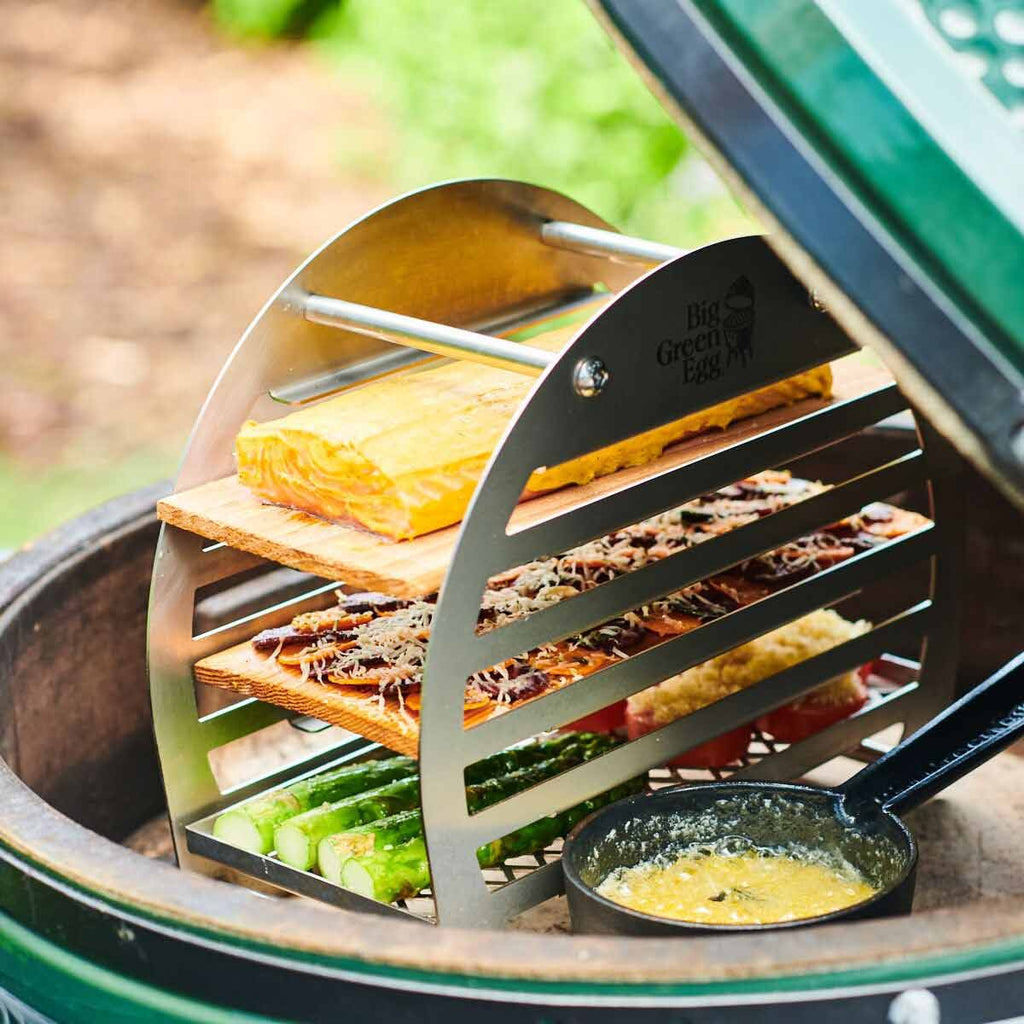 Bakside av Røyketårn Smoking Tower 6 nivåer - Big Green Egg