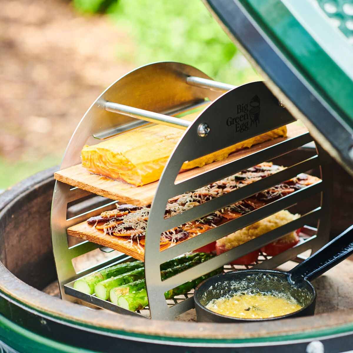 Bakside av Røyketårn Smoking Tower 6 nivåer - Big Green Egg