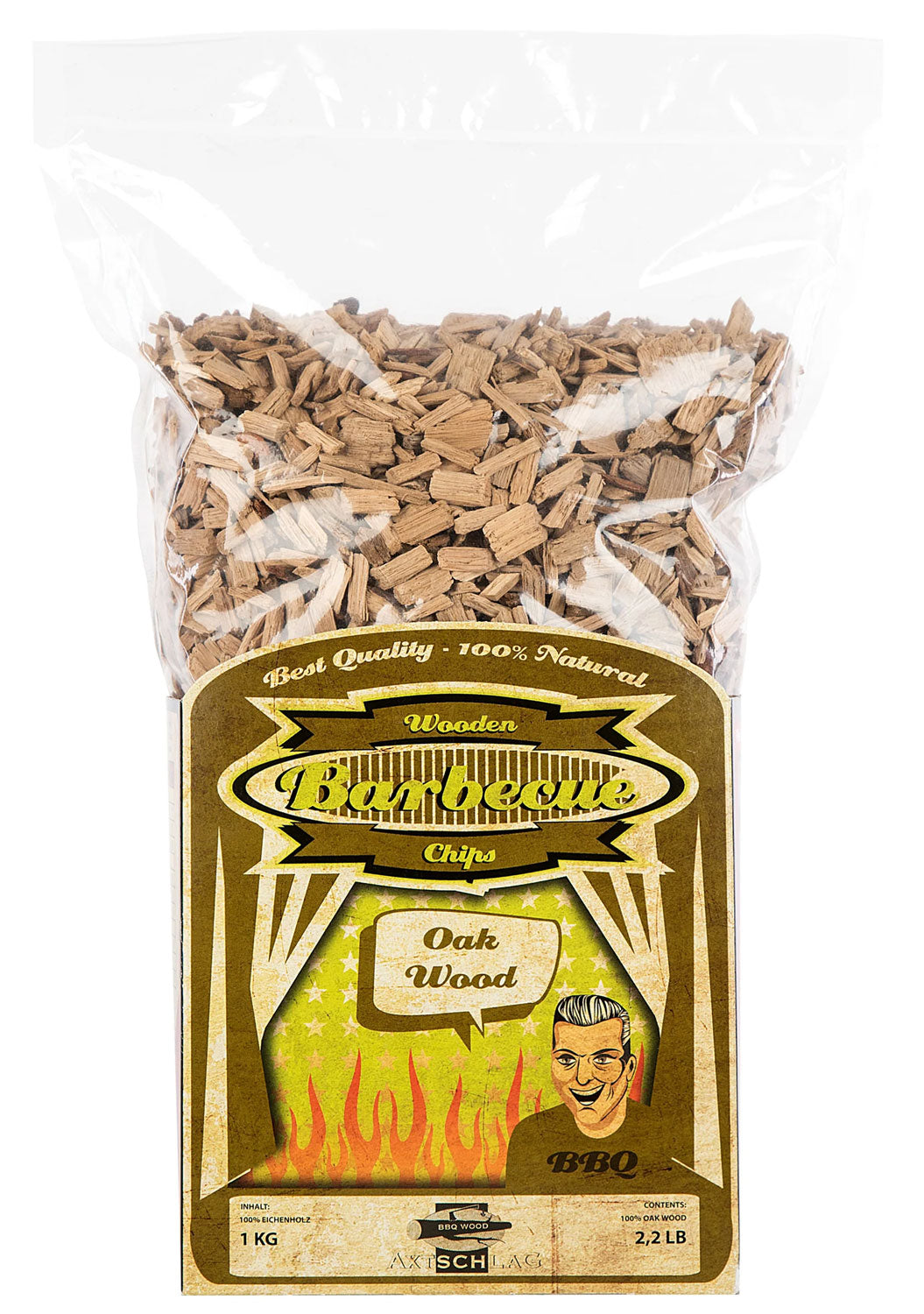 Røykflis eik 1 kg - Axtschlag for grilling