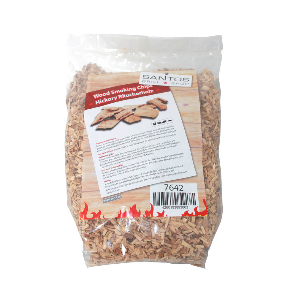Nærbilde av Røykflis hickory 1 kg - SANTOS